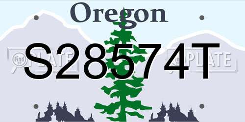 S28574T Oregon License Plate