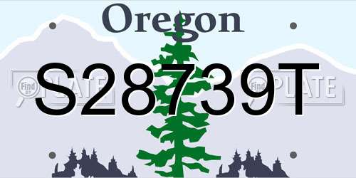 S28739T Oregon License Plate