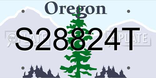 S28824T Oregon License Plate