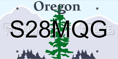 S28MQG Oregon License Plate