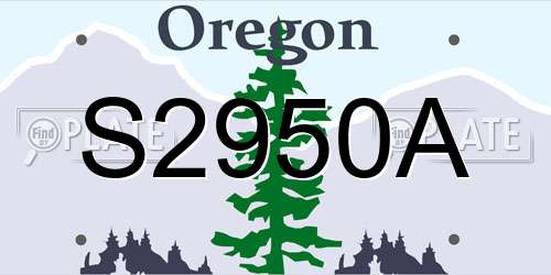 S2950A Oregon License Plate