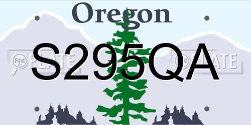 S295QA Oregon License Plate