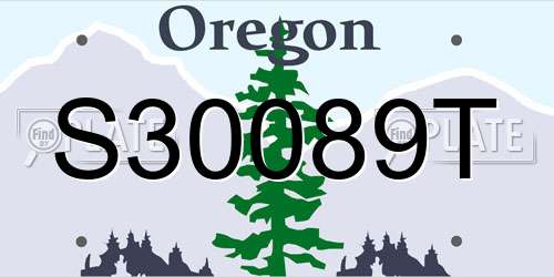 S30089T Oregon License Plate