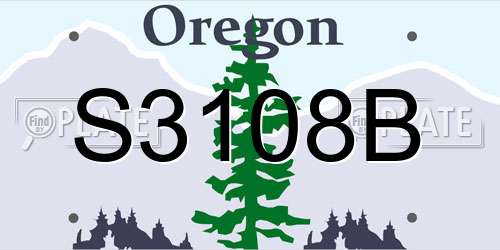 S3108B Oregon License Plate
