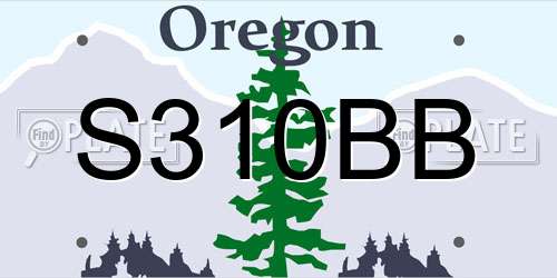 S310BB Oregon License Plate