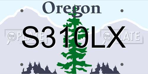 S310LX Oregon License Plate