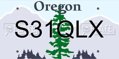 S31QLX Oregon License Plate