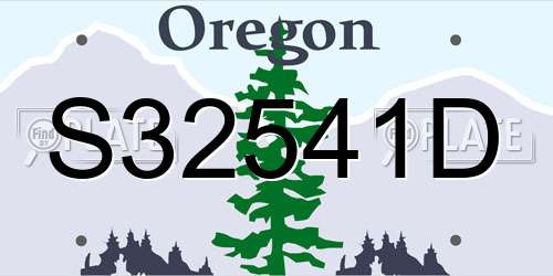 S32541D Oregon License Plate