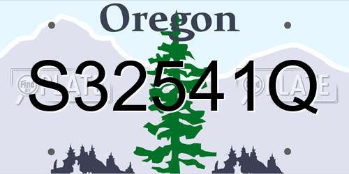 S32541Q Oregon License Plate