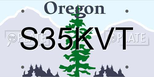 S35KVT Oregon License Plate