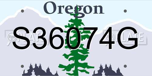 S36074G Oregon License Plate