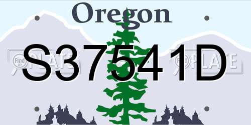 S37541D Oregon License Plate