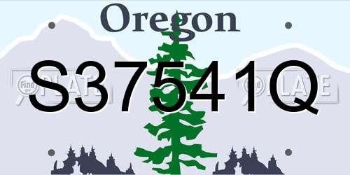 S37541Q Oregon License Plate