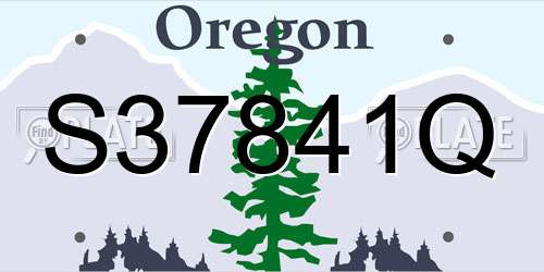 S37841Q Oregon License Plate