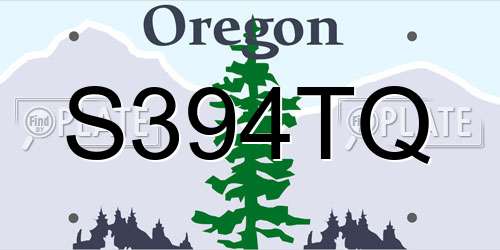 S394TQ Oregon License Plate