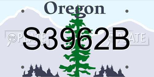 S3962B Oregon License Plate