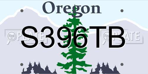 S396TB Oregon License Plate