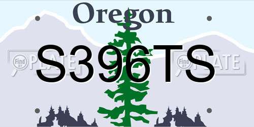 S396TS Oregon License Plate