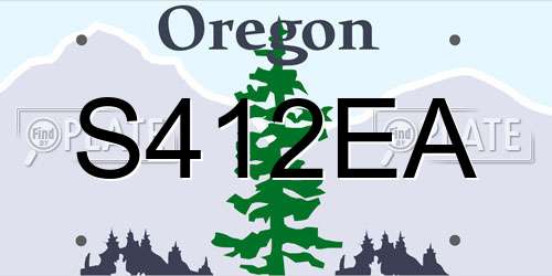 S412EA Oregon License Plate