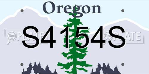 S4154S Oregon License Plate