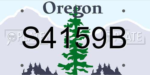 S4159B Oregon License Plate