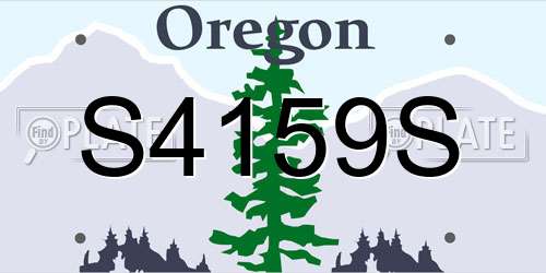 S4159S Oregon License Plate