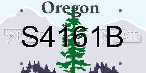 S4161B Oregon License Plate