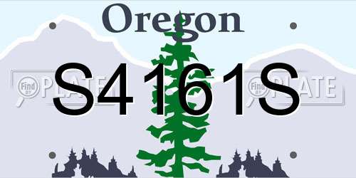 S4161S Oregon License Plate