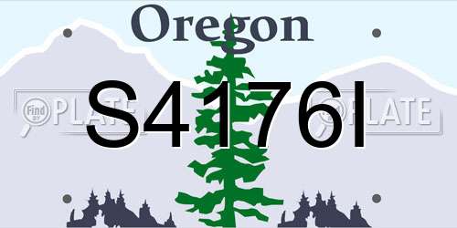 S4176I Oregon License Plate