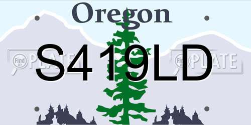 S419LD Oregon License Plate