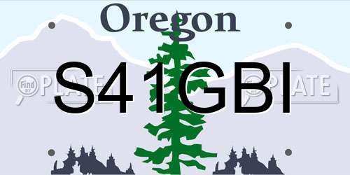 S41GBI Oregon License Plate