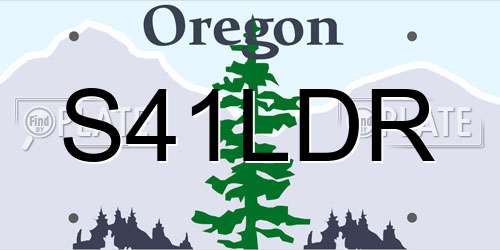 S41LDR Oregon License Plate