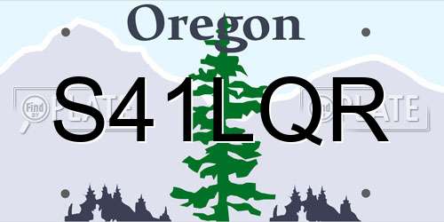 S41LQR Oregon License Plate
