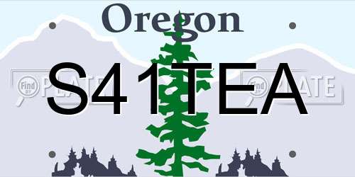 S41TEA Oregon License Plate