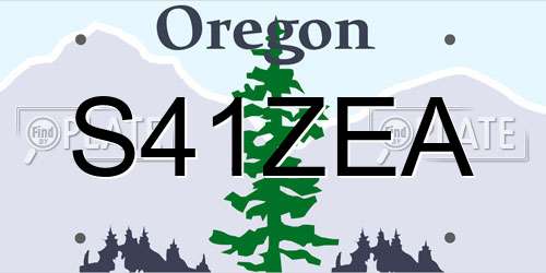 S41ZEA Oregon License Plate