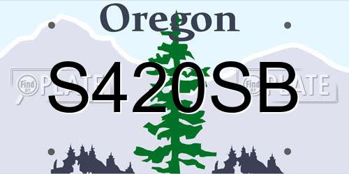 S420SB Oregon License Plate