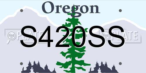 S420SS Oregon License Plate
