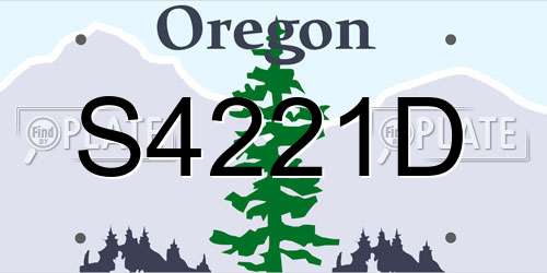 S4221D Oregon License Plate