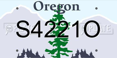 S4221O Oregon License Plate
