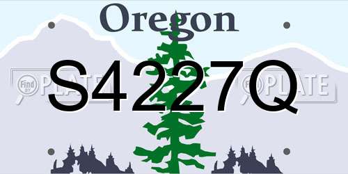 S4227Q Oregon License Plate
