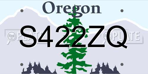S422ZQ Oregon License Plate
