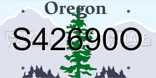 S42690O Oregon License Plate