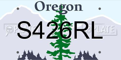 S426RL Oregon License Plate