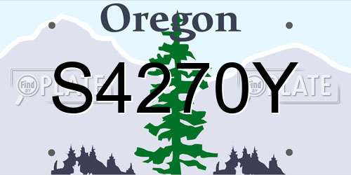 S4270Y Oregon License Plate