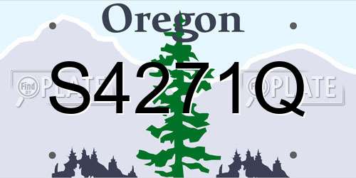 S4271Q Oregon License Plate