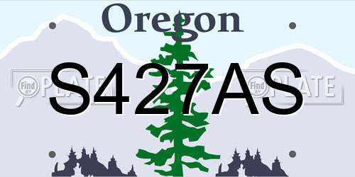 S427AS Oregon License Plate
