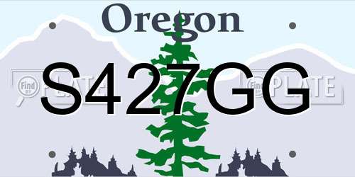 S427GG Oregon License Plate
