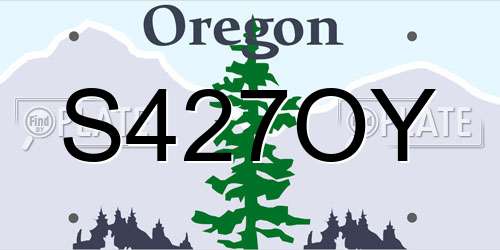 S427OY Oregon License Plate