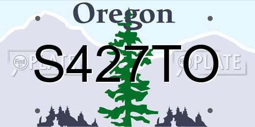 S427TO Oregon License Plate