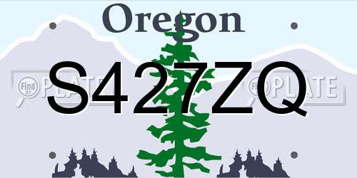 S427ZQ Oregon License Plate